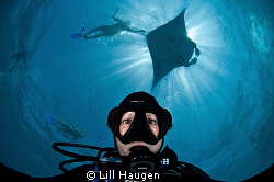 Shooting a self portrait while diving and snorkeling with... by Lill Haugen 